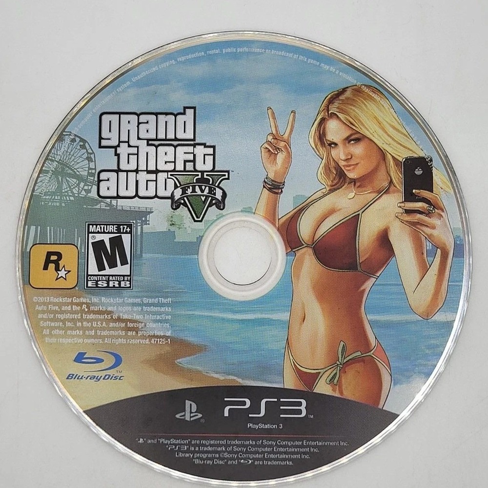 Grand Theft Auto V GTA 5 Sony PlayStation 3 PS3 Rockstar Games Blu-ray Disc Only